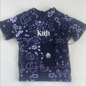 Kith Kids Swim Rashguard - Black and White